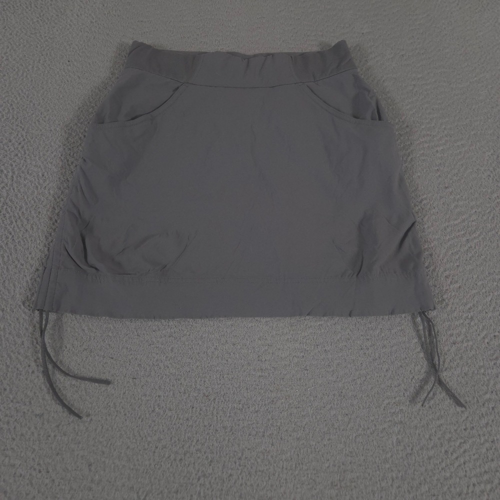 Columbia Skort Womens S Gray Anytime Casual Nylon Stretch Brief-Lined Drawstring